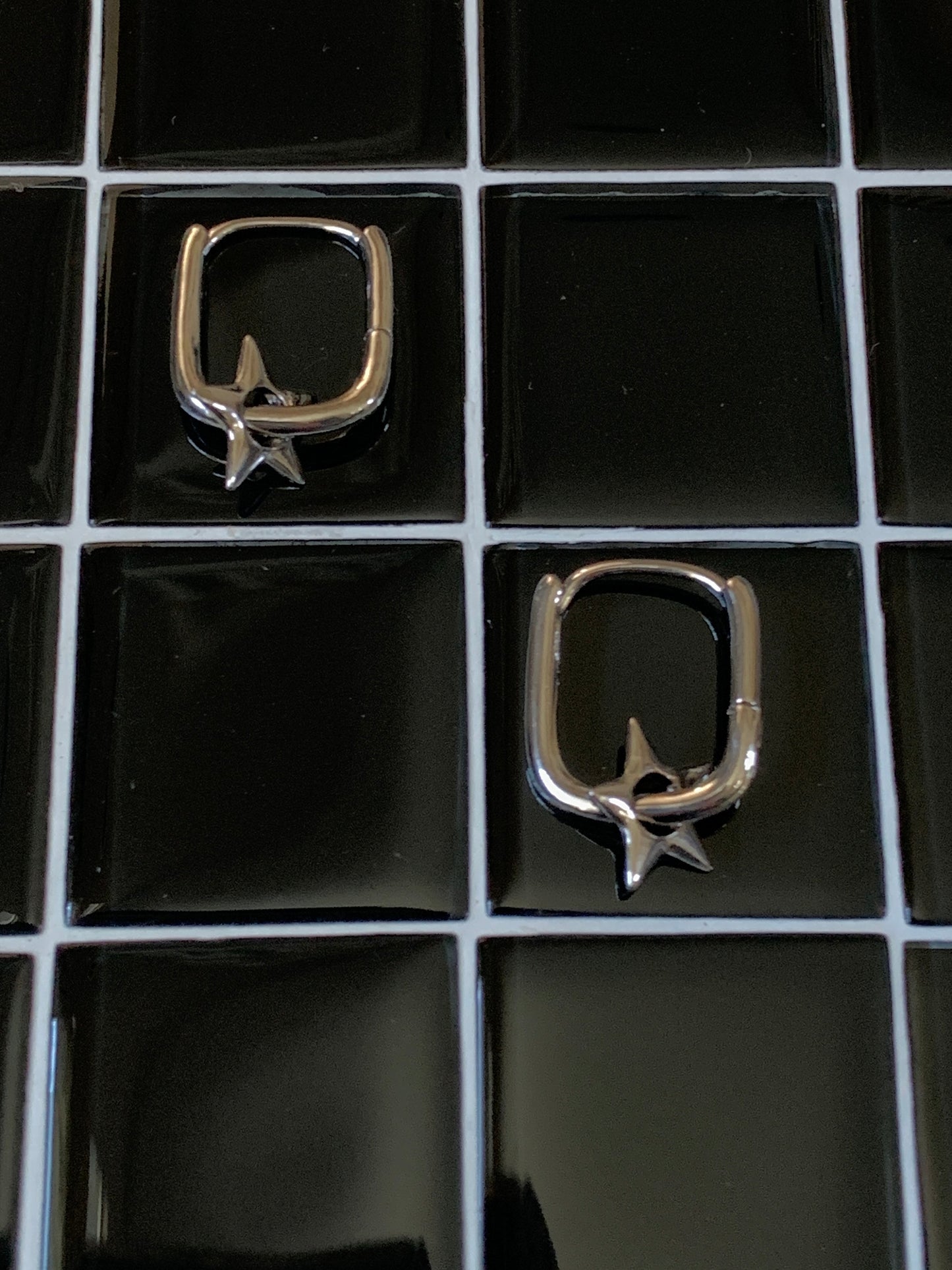 Y2K Star Hoops Punk Chunky Star Hoops Grunge Star Earrings Nana Anime Earrings Aesthetic Earrings Star Alt Jewelry Acubi Goth Cyber Hoops