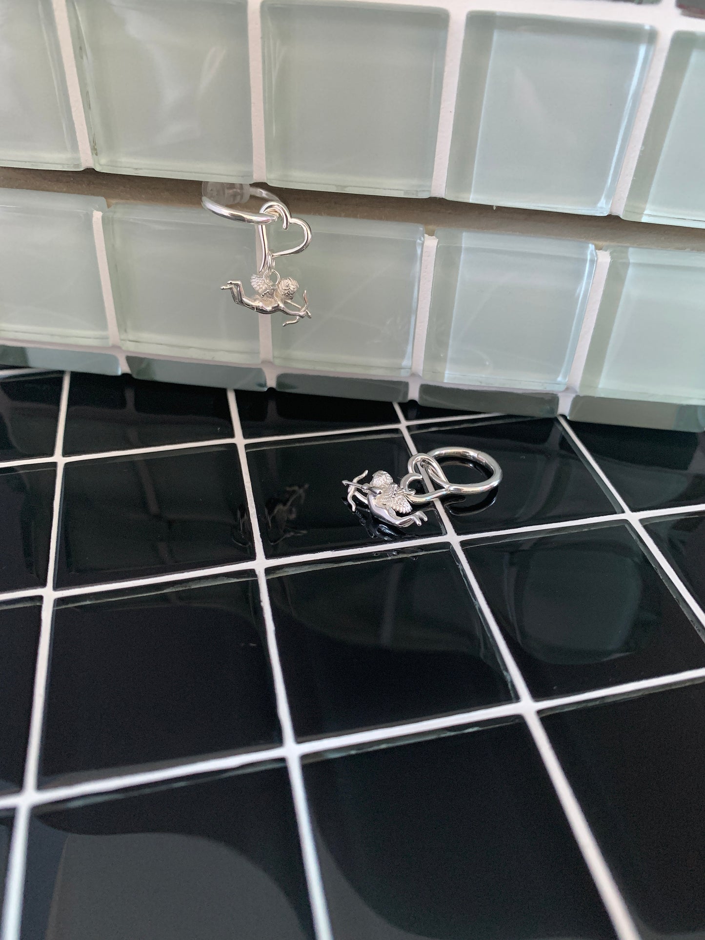 Y2K Cupid Earrings, Angel Coquette Earrings, Fairycore Earrings, Nana Earrings, Silver Plated Earrings, Y2k K Pop Jewelry, Gift for Her