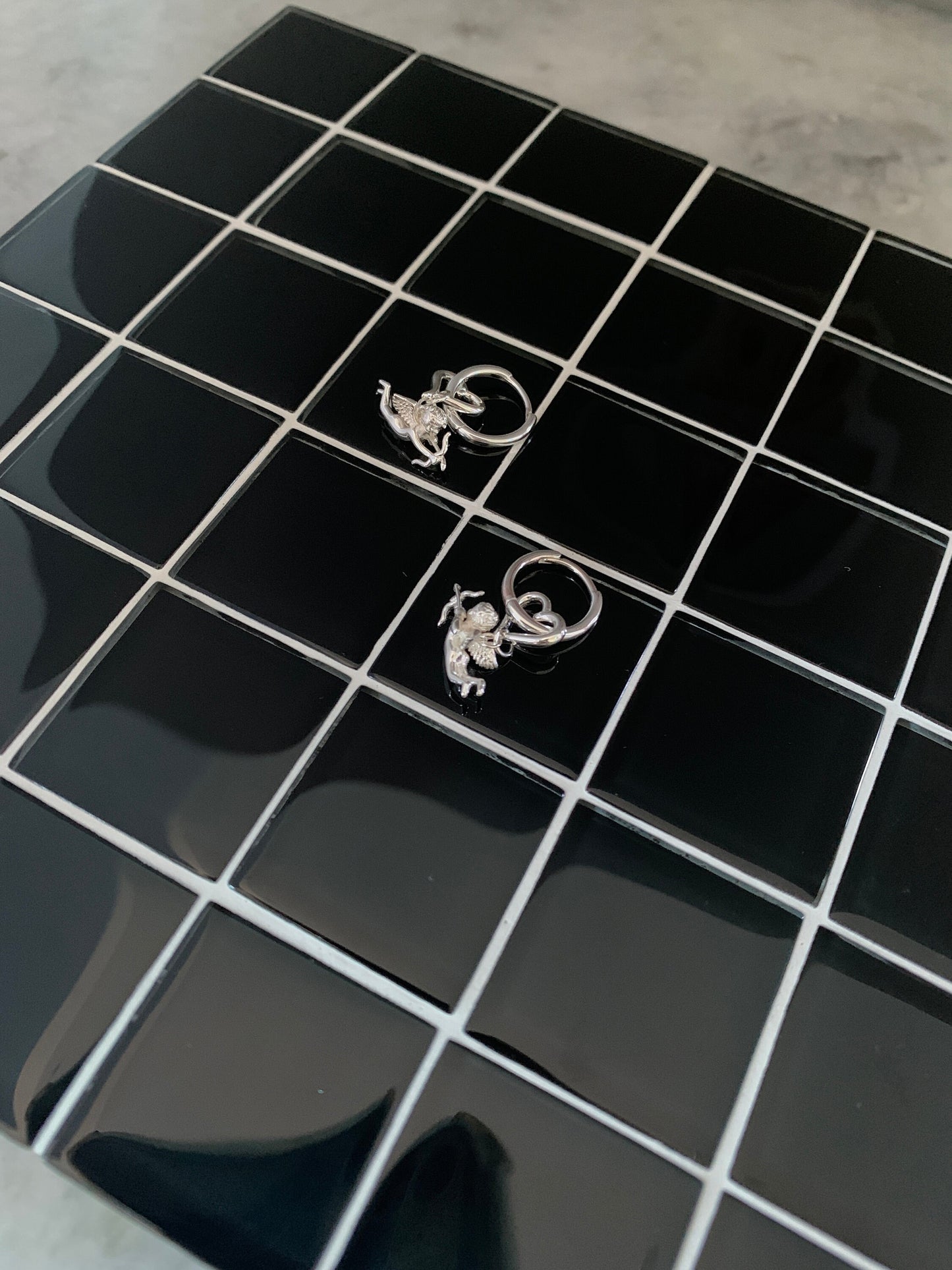 Y2K Cupid Earrings, Angel Coquette Earrings, Fairycore Earrings, Nana Earrings, Silver Plated Earrings, Y2k K Pop Jewelry, Gift for Her
