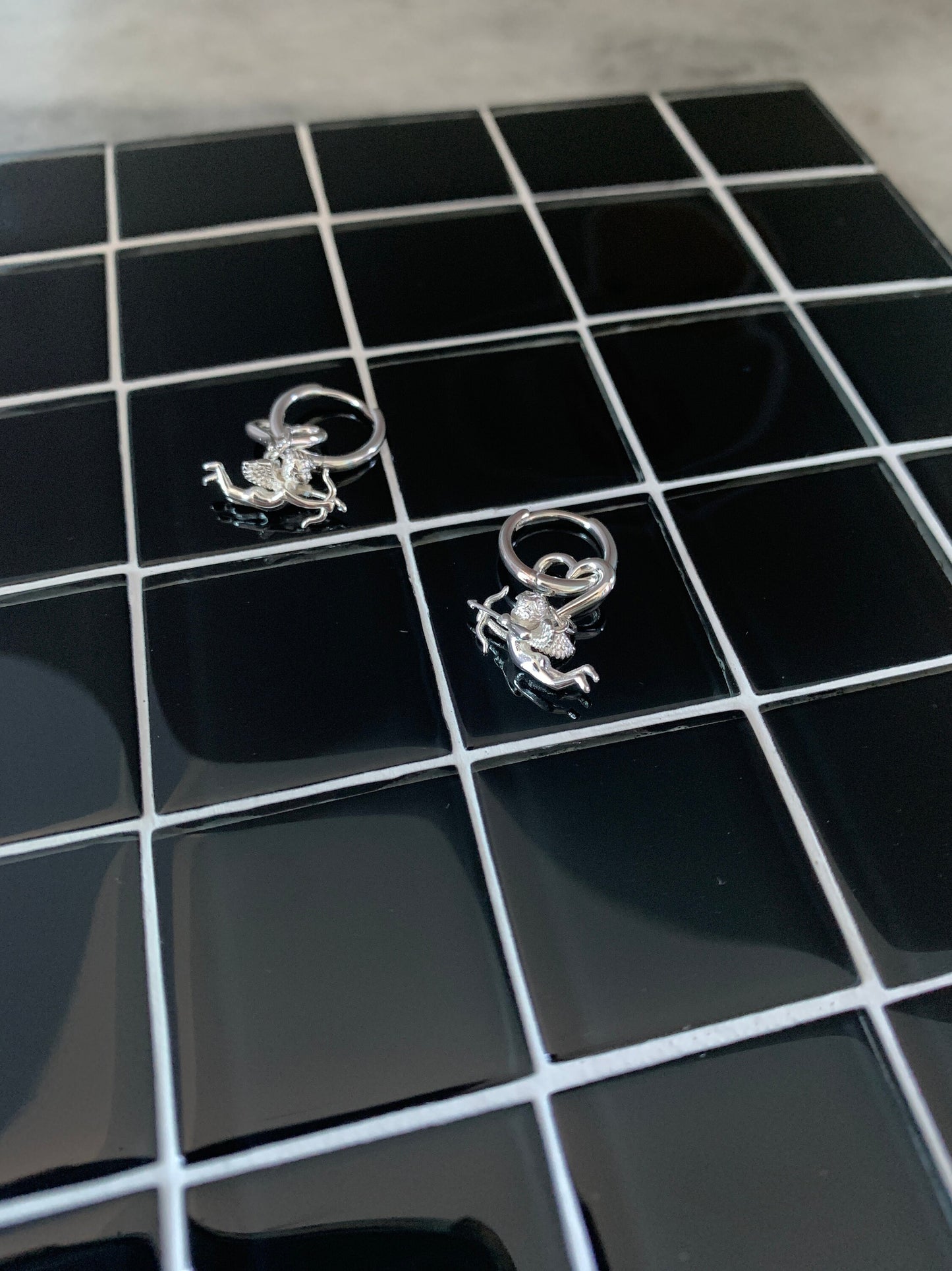 Y2K Cupid Earrings, Angel Coquette Earrings, Fairycore Earrings, Nana Earrings, Silver Plated Earrings, Y2k K Pop Jewelry, Gift for Her
