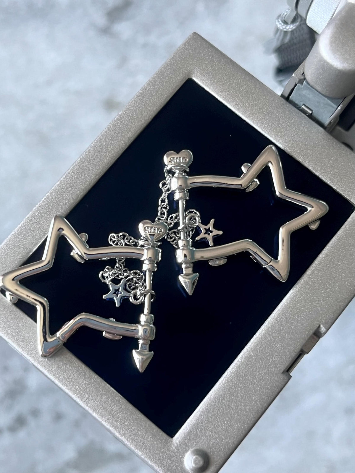 Y2K Grunge Earring Star Arrow Nana Punk Earrings Goth Hoop Earrings Grunge Statement Cyber Goth Cupids Bow Aesthetic Gift for Her Holiday