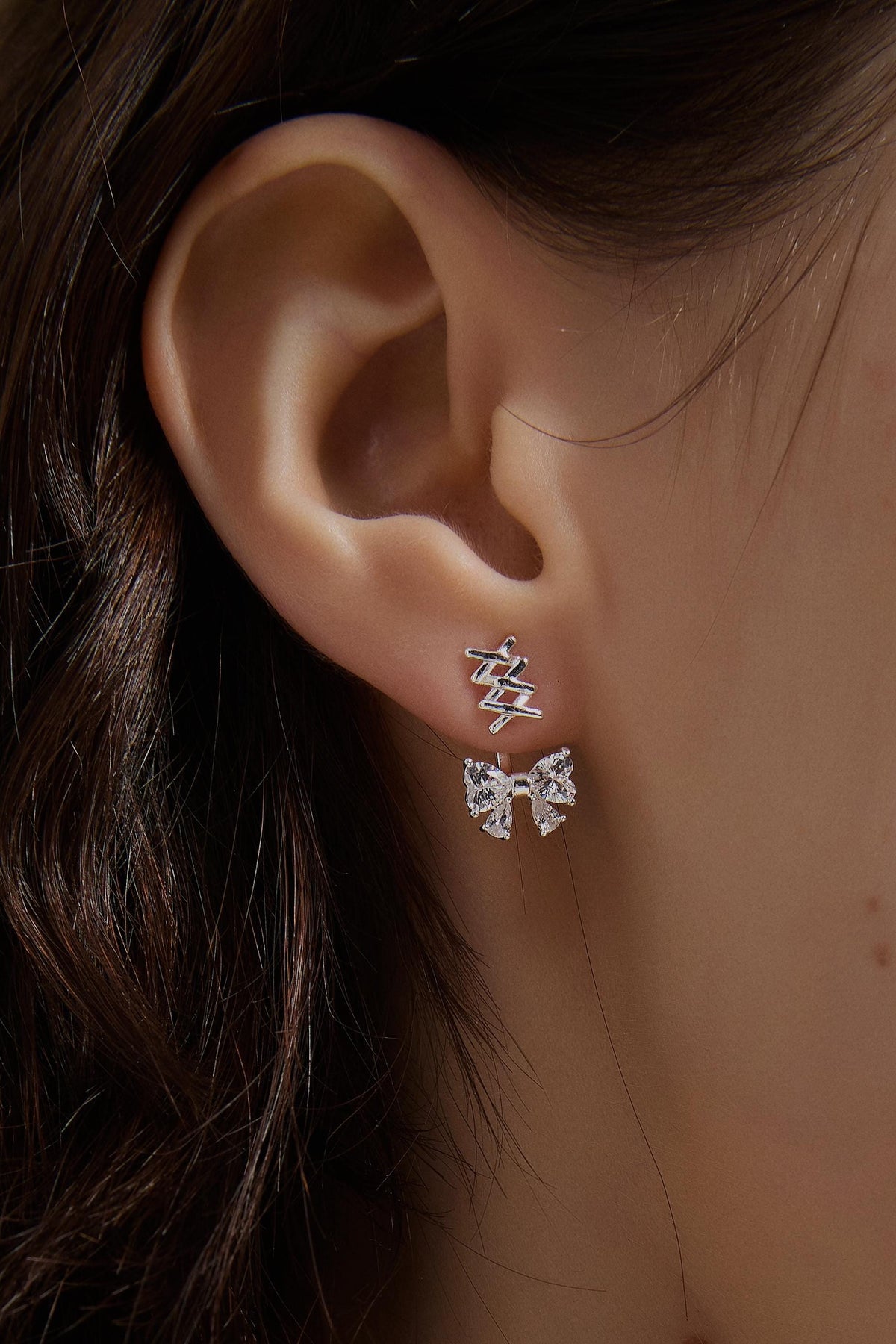 Y2K Shoujo Bow Earrings Coquette Earrings Lace Up Romantic Ribbon Jewelry Wedding Bridesmaid Studs Fairy French Jewelry Princess Indie
