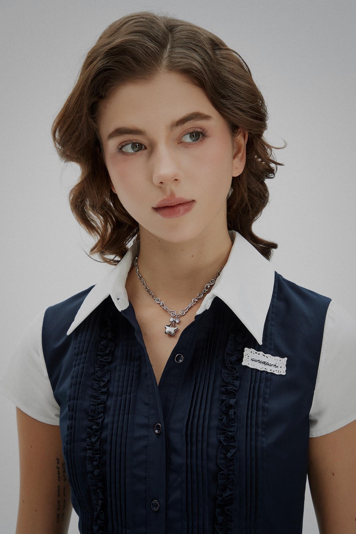Y2k Star Locket Necklace Dreamcore Shoujo Coquette Bow Necklace Choker Angel Wings Nana Anime Accessories Indie Alternative Jewelry sandy liang vivienne westwood inspired jewelry