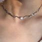 Y2k Angel Wings Choker, Cubic Zirconia Heart Cyber Grunge Necklace,  2000s Jewelry, Cyber Goth, Gift for Her