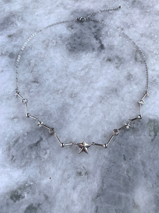 Y2k Fairycore Star Choker, Star Constellation Choker, Nana Anime Jewelry, Alt Necklace,  2000s Jewelry, Gift for Her, Valentine's Day Gift