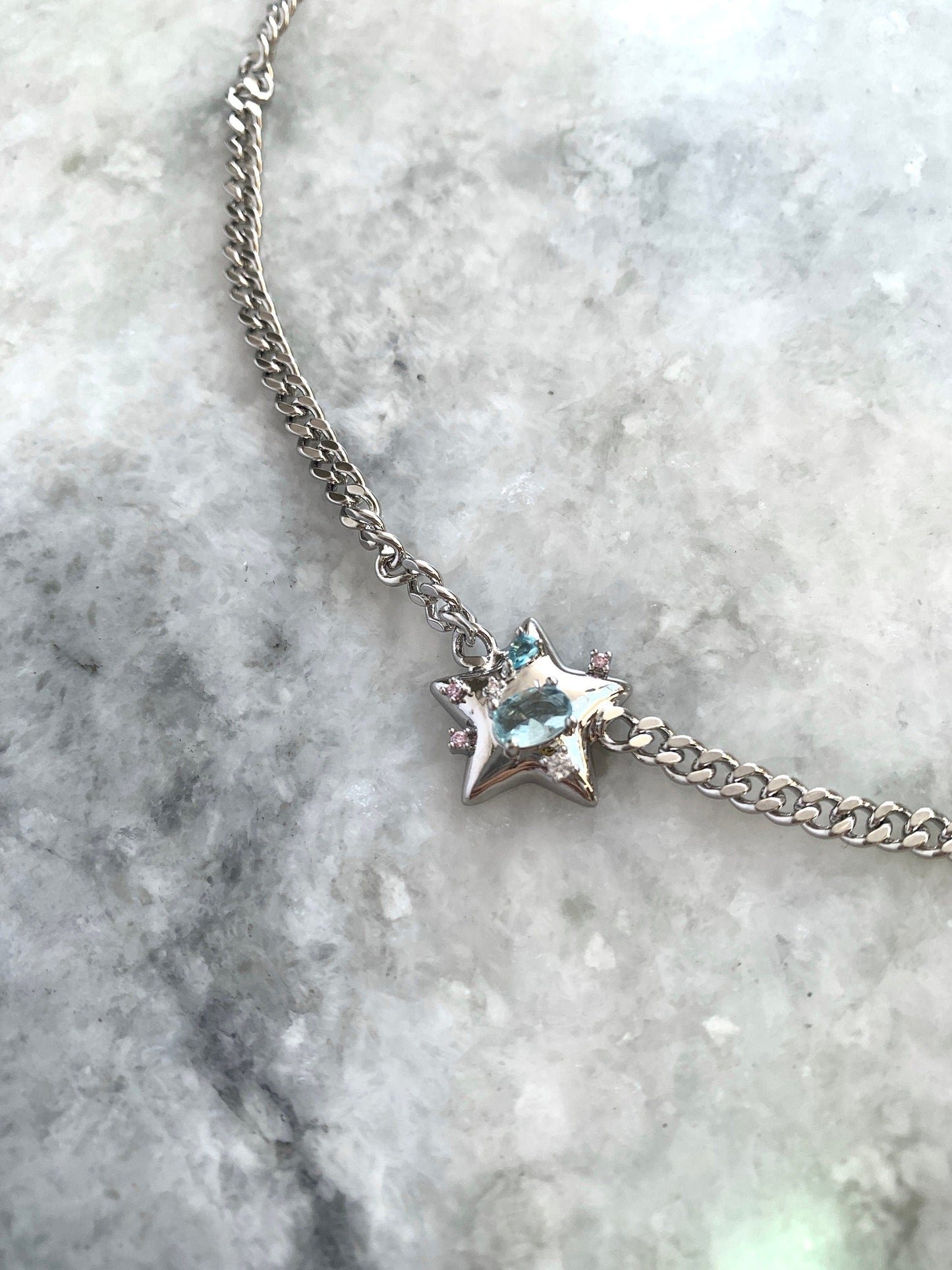 Y2k Space Star Grunge Choker, Star Chain Choker, Nana Anime Jewelry, Alt Necklace, 2000s Jewelry, Street fashion, Gift for Them