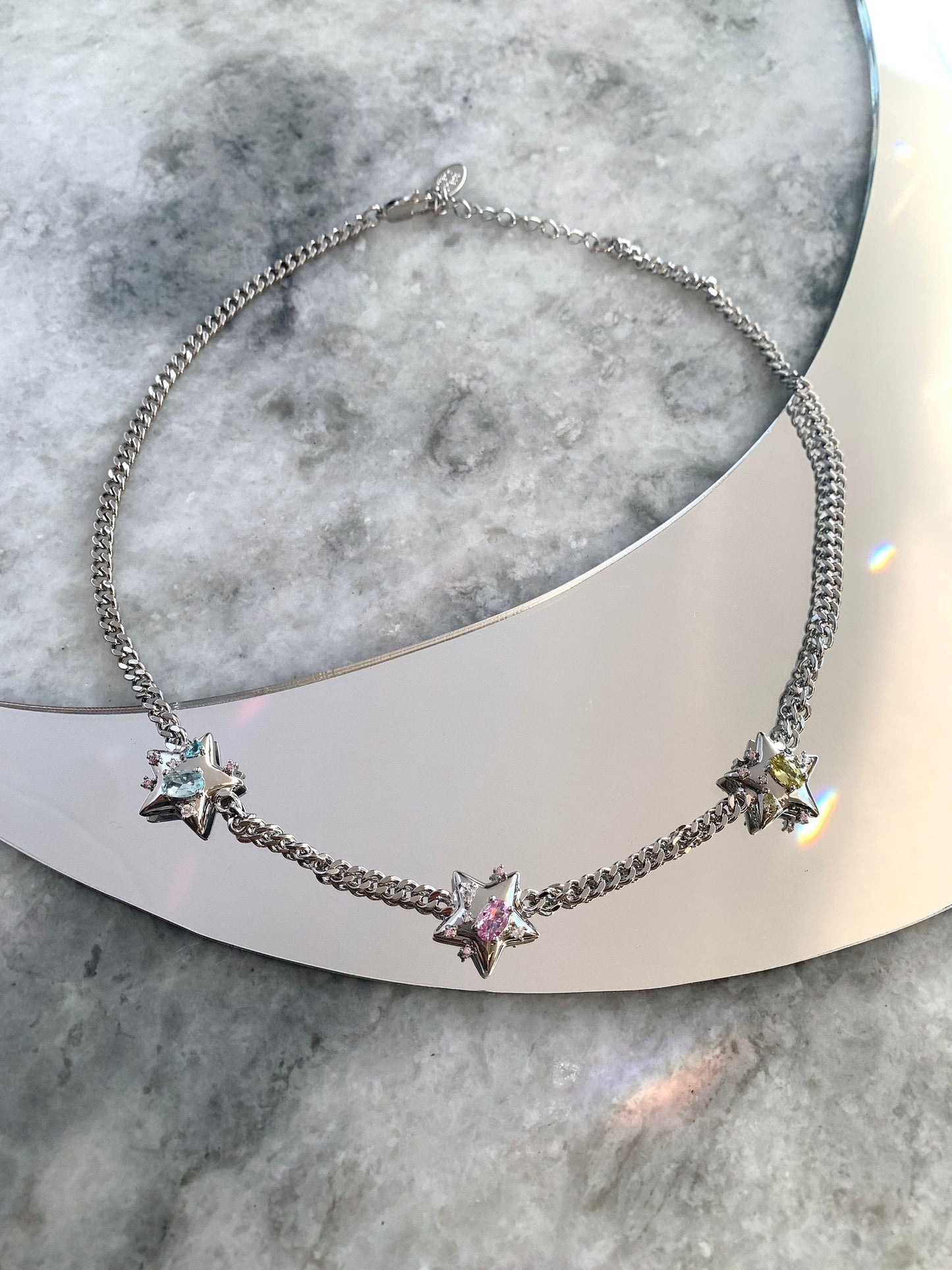 Y2k Space Star Grunge Choker, Star Chain Choker, Nana Anime Jewelry, Alt Necklace, 2000s Jewelry, Street fashion, Gift for Them