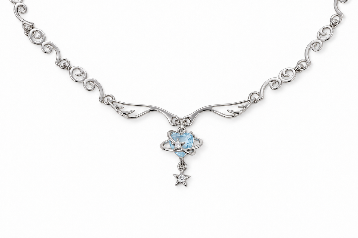 Neptune Heart Orbit Angel Wings Choker