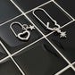 2PC Heart Safe Pin Stack Earrings 925 Sterling Silver