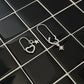 2PC Heart Safe Pin Stack Earrings 925 Sterling Silver