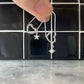 2PC Heart Safe Pin Stack Earrings 925 Sterling Silver