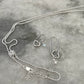 2PC Heart Safe Pin Stack Earrings 925 Sterling Silver