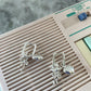 Kyara 925 Sterling Silver Bow Charm Heart Earrings
