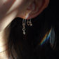 2PC Heart Safe Pin Stack Earrings 925 Sterling Silver