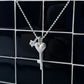 Heart Key Necklace 925 Sterling Silver
