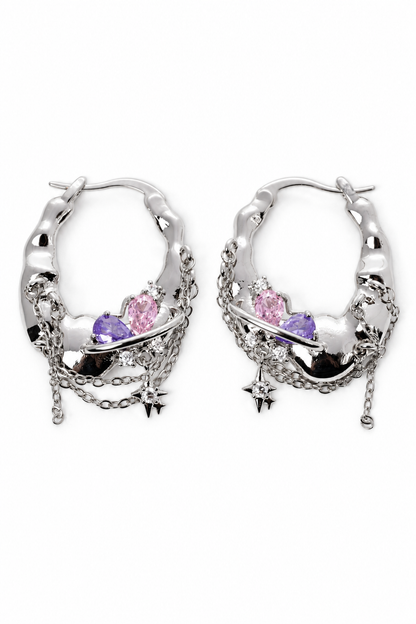 Baby Chandelier Hoops in Neapolitan