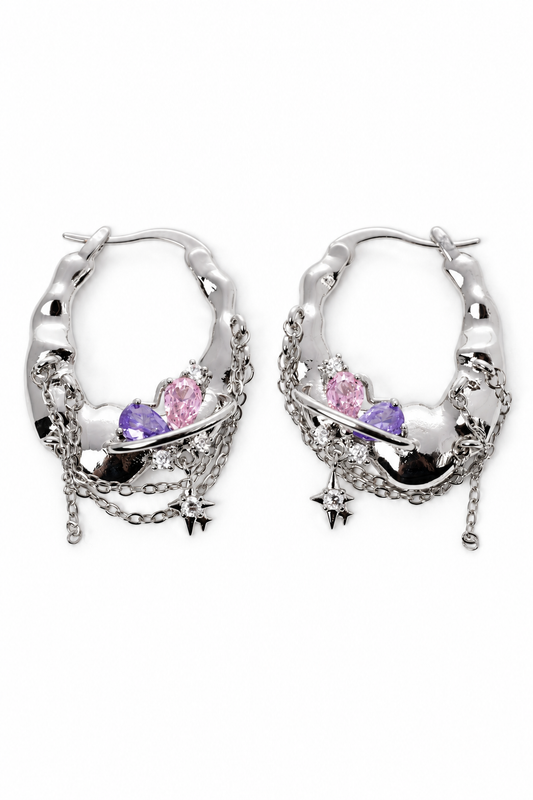 Baby Chandelier Hoops in Neapolitan