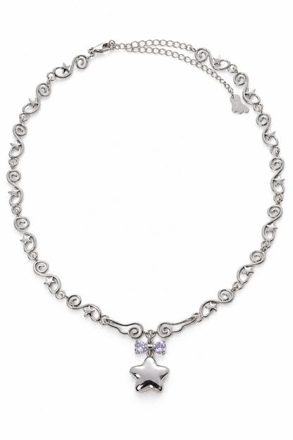 Esther Star Locket Choker Necklace