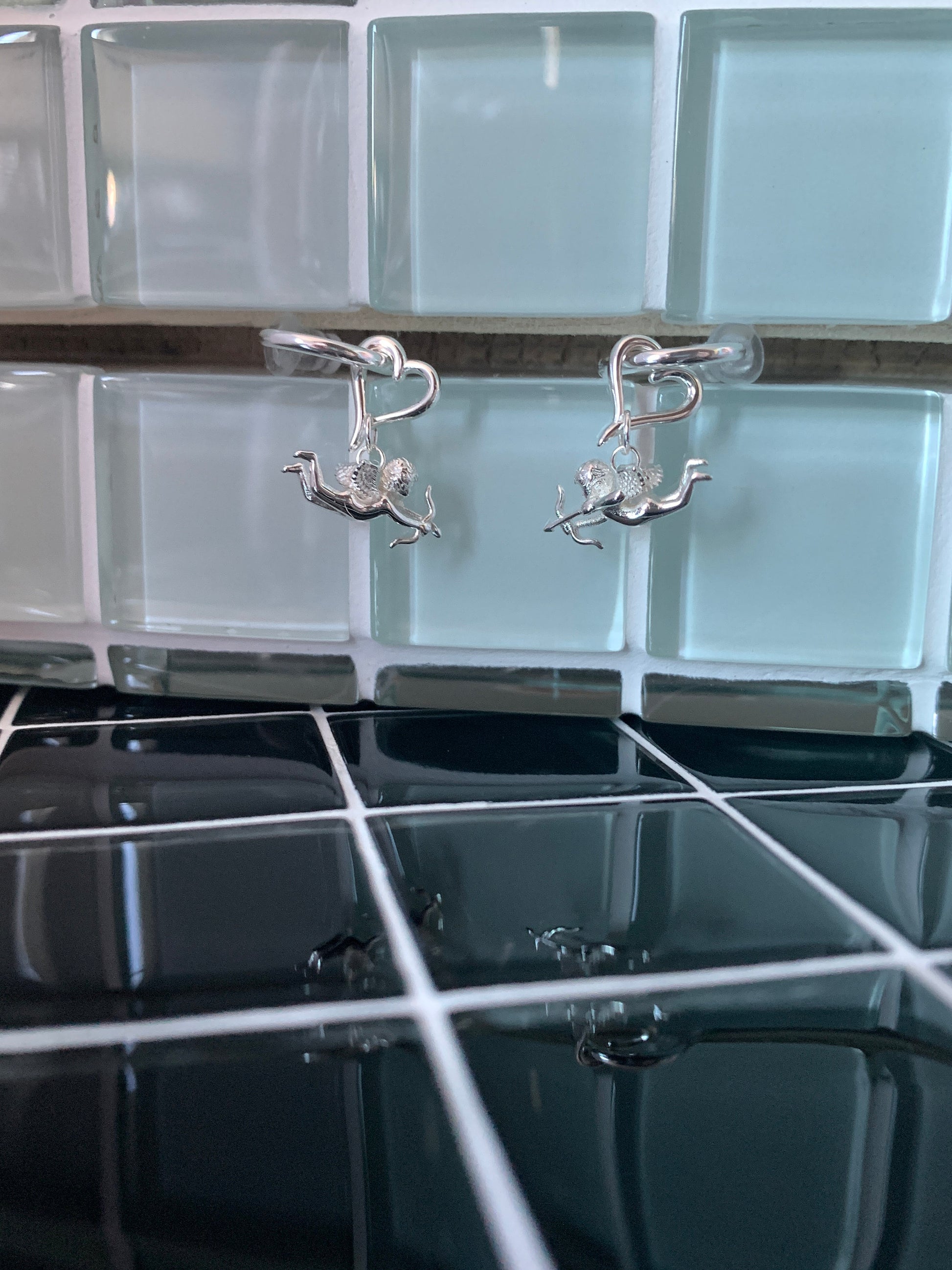 Y2K Cupid Earrings, Angel Coquette Earrings, Fairycore Earrings, Nana Earrings, Silver Plated Earrings, Y2k K Pop Jewelry, Gift for Her