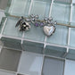 Heart Locket Earrings White Gold Filled Ribbon Coquette Ballet Core Y2K Star Fairy Jewelry Ballerina Indie Jewelry Cottage Core Romantic