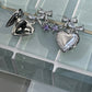 Heart Locket Earrings White Gold Filled Ribbon Coquette Ballet Core Y2K Star Fairy Jewelry Ballerina Indie Jewelry Cottage Core Romantic
