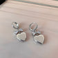 Coquette Heart Locket Bow Earrings Y2k Angelic Ballet Core Jewelry Indie Aesthetic Bow Heart Romantic Valentine's Day Gift Trendy Earrings