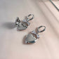 Coquette Heart Locket Bow Earrings Y2k Angelic Ballet Core Jewelry Indie Aesthetic Bow Heart Romantic Valentine's Day Gift Trendy Earrings