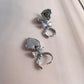 Coquette Heart Locket Bow Earrings Y2k Angelic Ballet Core Jewelry Indie Aesthetic Bow Heart Romantic Valentine's Day Gift Trendy Earrings
