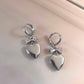 Coquette Heart Locket Bow Earrings Y2k Angelic Ballet Core Jewelry Indie Aesthetic Bow Heart Romantic Valentine's Day Gift Trendy Earrings