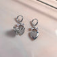 Coquette Heart Locket Bow Earrings Y2k Angelic Ballet Core Jewelry Indie Aesthetic Bow Heart Romantic Valentine's Day Gift Trendy Earrings