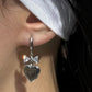 Coquette Heart Locket Bow Earrings Y2k Angelic Ballet Core Jewelry Indie Aesthetic Bow Heart Romantic Valentine's Day Gift Trendy Earrings