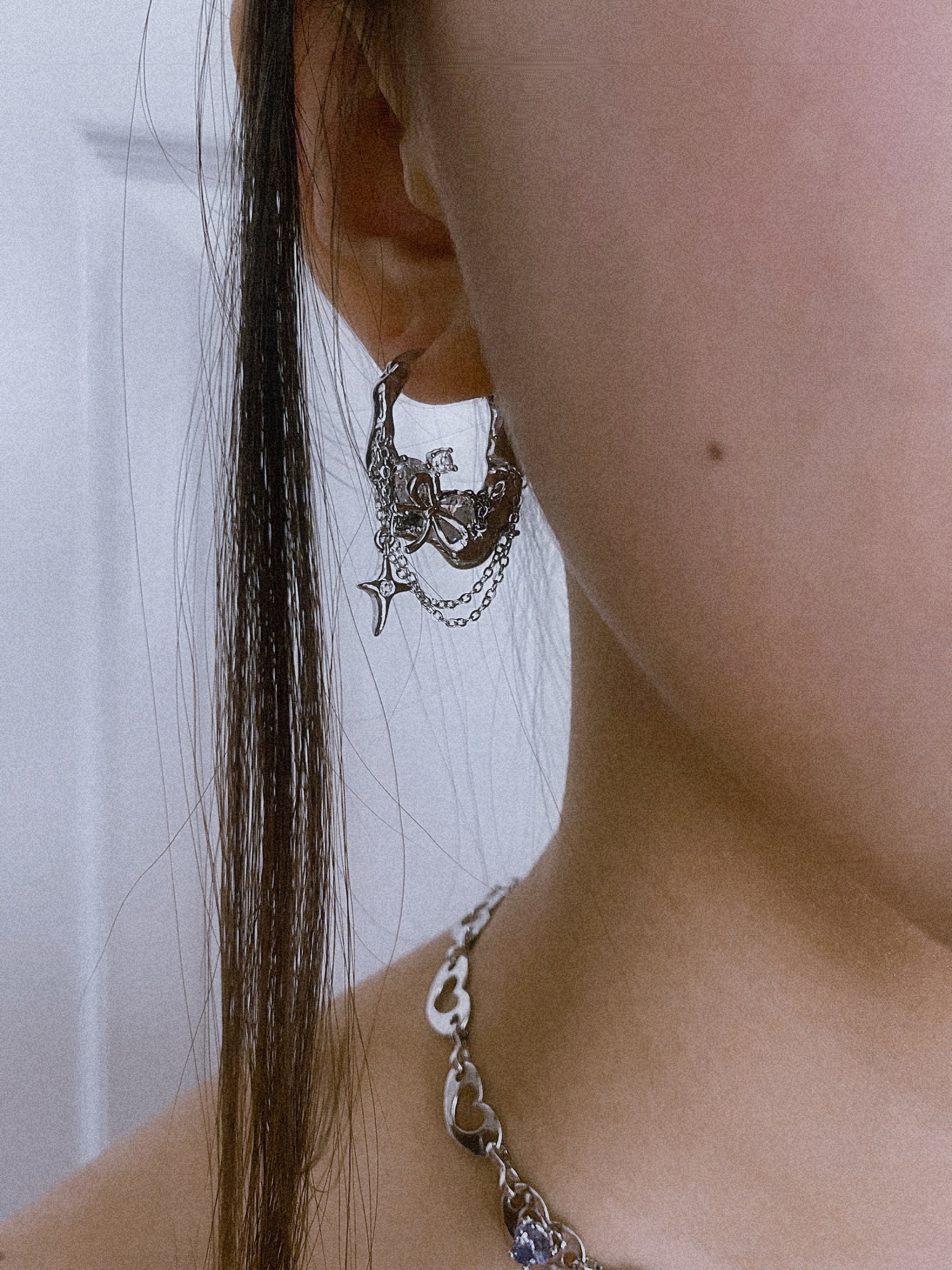 Baby Chandelier Hoop Earrings in Gleaming Silver – Feels Like Sno