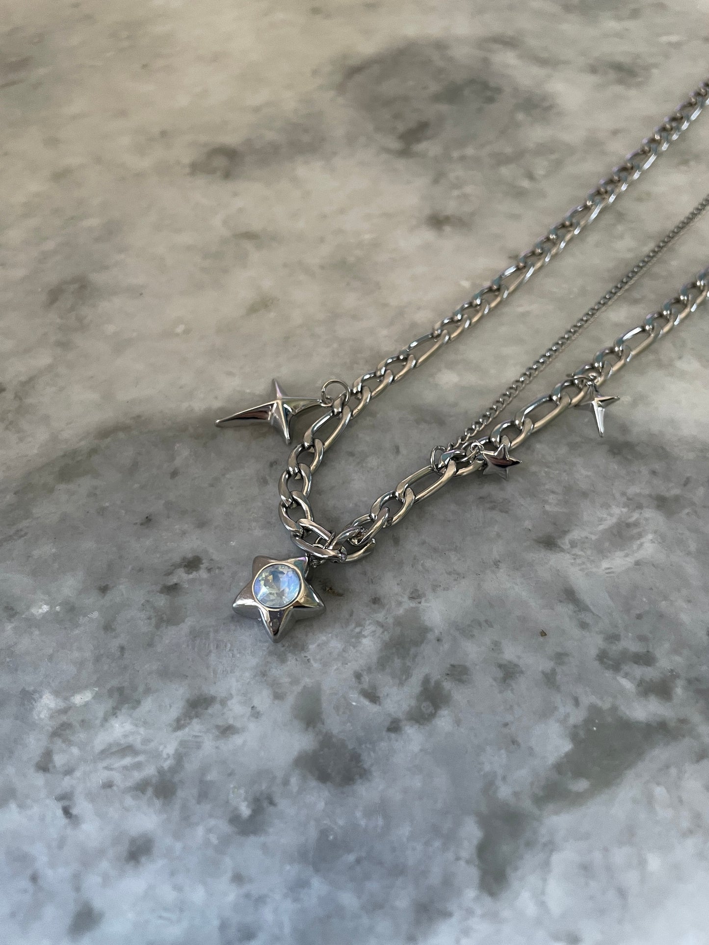 Y2k Grunge Necklace Chubby Star Ice Cube Necklace Chunky Grunge Necklace Alt Jewelry Acubi Nana Anime Indie Aesthetic K Pop PunkJewelry