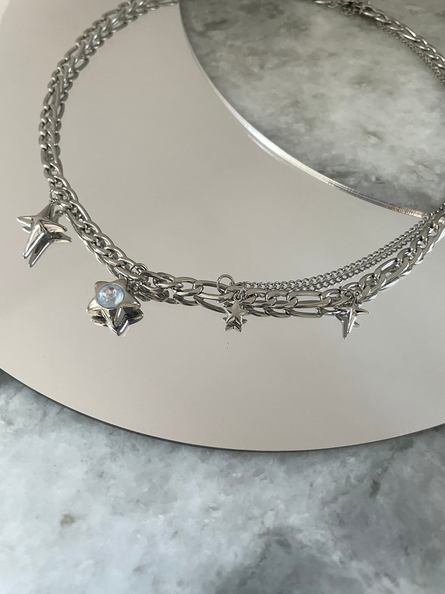 Y2k Grunge Necklace Chubby Star Ice Cube Necklace Chunky Grunge Necklace Alt Jewelry Acubi Nana Anime Indie Aesthetic K Pop PunkJewelry