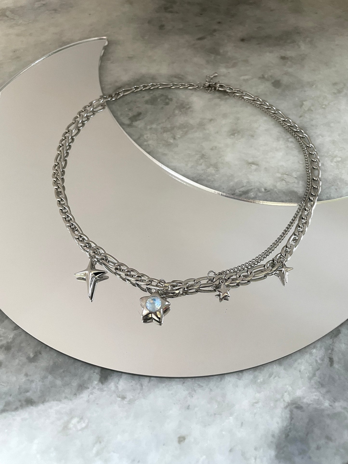 Y2k Grunge Necklace Chubby Star Ice Cube Necklace Chunky Grunge Necklace Alt Jewelry Acubi Nana Anime Indie Aesthetic K Pop PunkJewelry