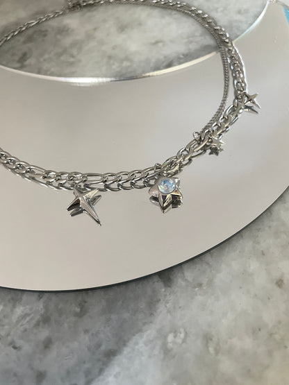 Y2k Grunge Necklace Chubby Star Ice Cube Necklace Chunky Grunge Necklace Alt Jewelry Acubi Nana Anime Indie Aesthetic K Pop PunkJewelry