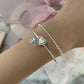 925 Coquette Locket Bracelet 925 Sterling Silver Double Layer Ballet Core Bracelet Nana Anime Fairy Grunge Indie Alternative Shojo Aesthetic