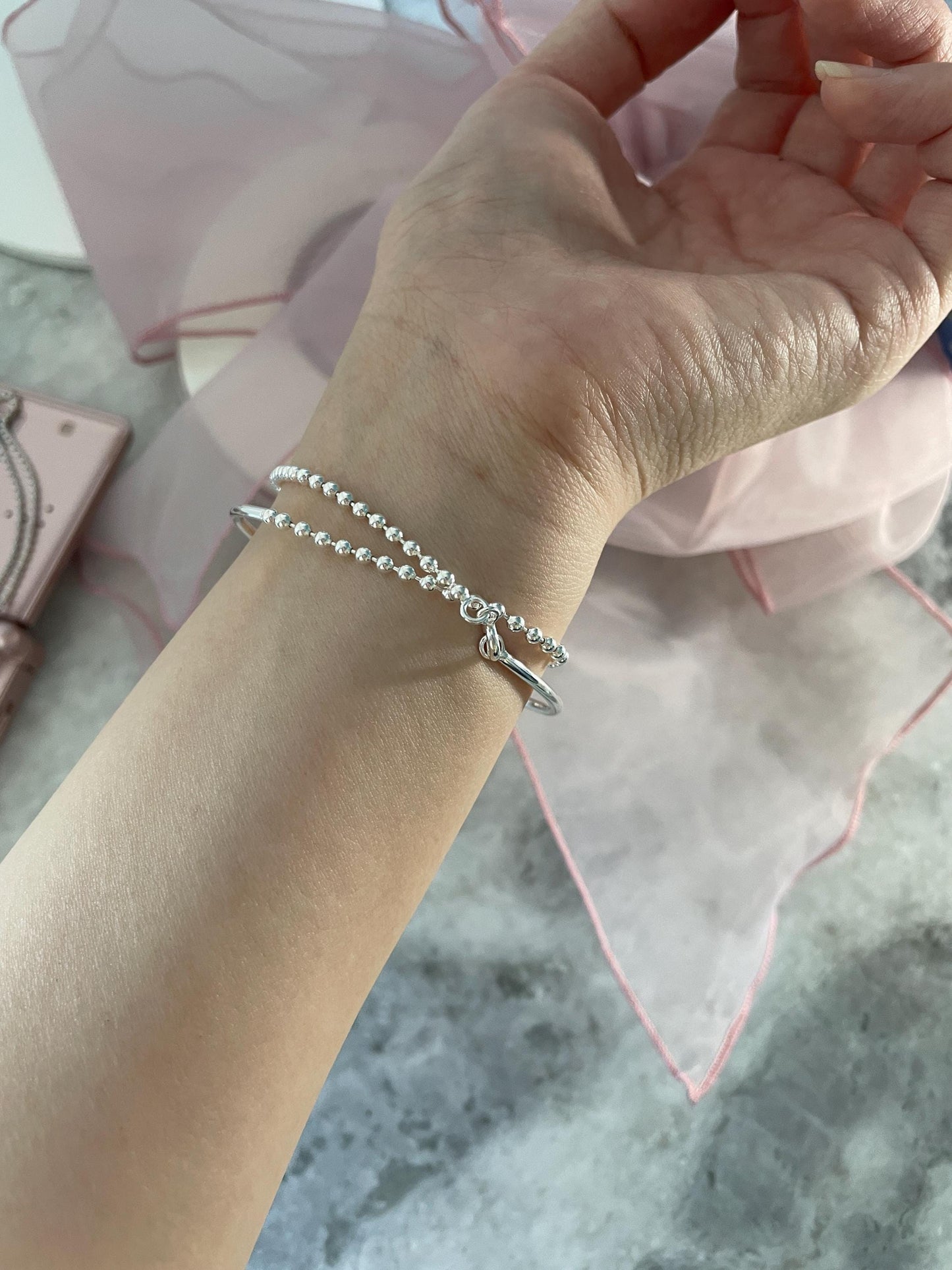 925 Coquette Locket Bracelet 925 Sterling Silver Double Layer Ballet Core Bracelet Nana Anime Fairy Grunge Indie Alternative Shojo Aesthetic