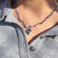 Coquette Heart Locket Moonstone Star Necklace Y2k Angel Wings Choker Angelic Ballet Core Jewelry Indie Aesthetic Heisei Retro Himekaji Gal