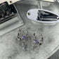 Y2K Grunge Earrings Shoujo Music Note Nana Punk Earrings Goth Hoop Earrings Gyaru Gal Cyber Himekaji Aesthetic Gift for Her Heisei Retro