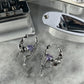 Y2K Grunge Earrings Shoujo Music Note Nana Punk Earrings Goth Hoop Earrings Gyaru Gal Cyber Himekaji Aesthetic Gift for Her Heisei Retro