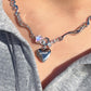 Coquette Heart Locket Moonstone Star Necklace Y2k Angel Wings Choker Angelic Ballet Core Jewelry Indie Aesthetic Heisei Retro Himekaji Gal