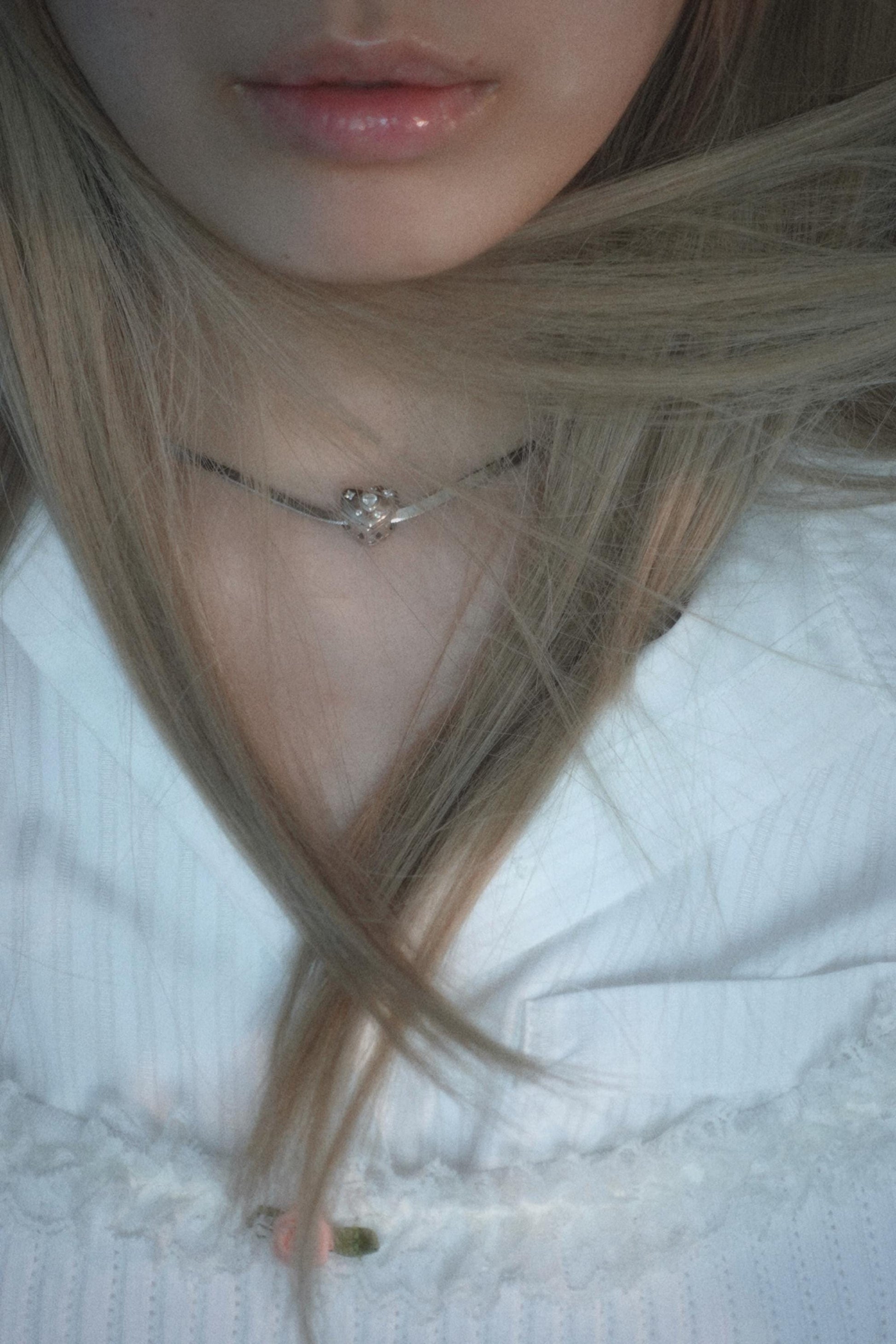 925 Coquette Heart Locket Necklace Snake Chain Choker Balletcore Fairy Grunge Snake Chain Shoujo Aesthetic 925 Sterling Silver Necklace nana