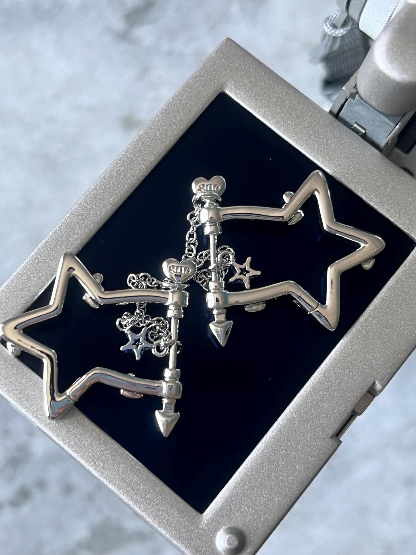 Y2K Grunge Earring Star Arrow Nana Punk Earrings Goth Hoop Earrings Grunge Statement Cyber Goth Cupids Bow Aesthetic Gift for Her Holiday