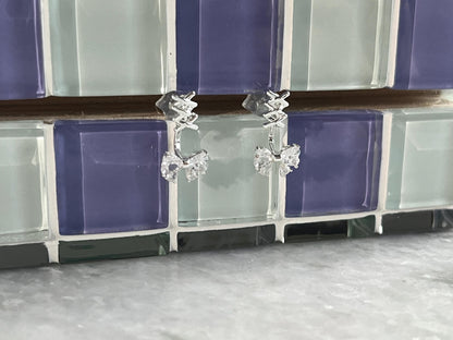 Y2K Shoujo Bow Earrings Coquette Earrings Lace Up Romantic Ribbon Jewelry Wedding Bridesmaid Studs Fairy French Jewelry Princess Indie