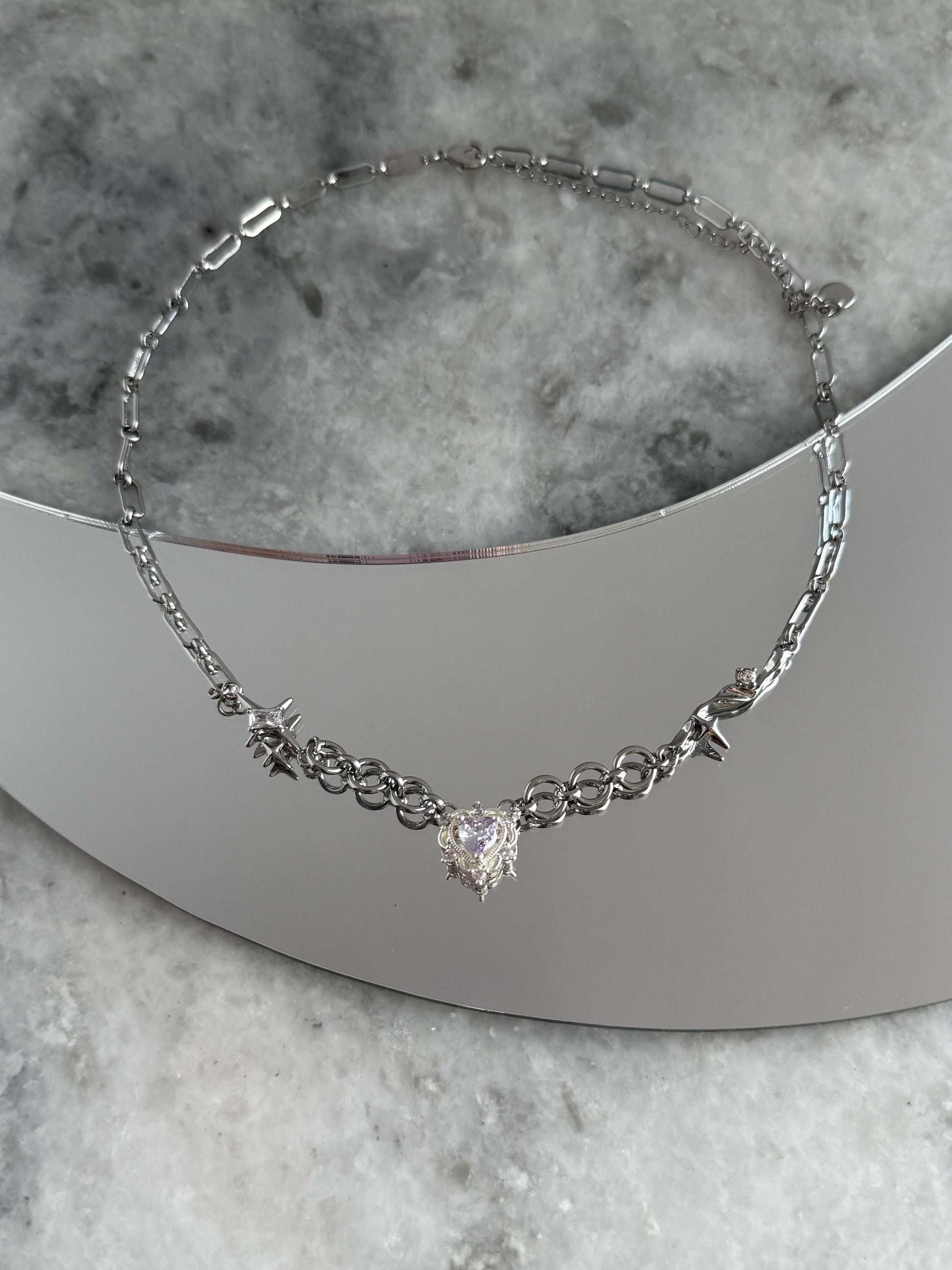 Y2k Grunge Necklace Chubby Star Ice Cube Necklace Chunky Grunge Necklace Alt Jewelry Acubi Nana Anime Indie Aesthetic K Pop PunkJewelry