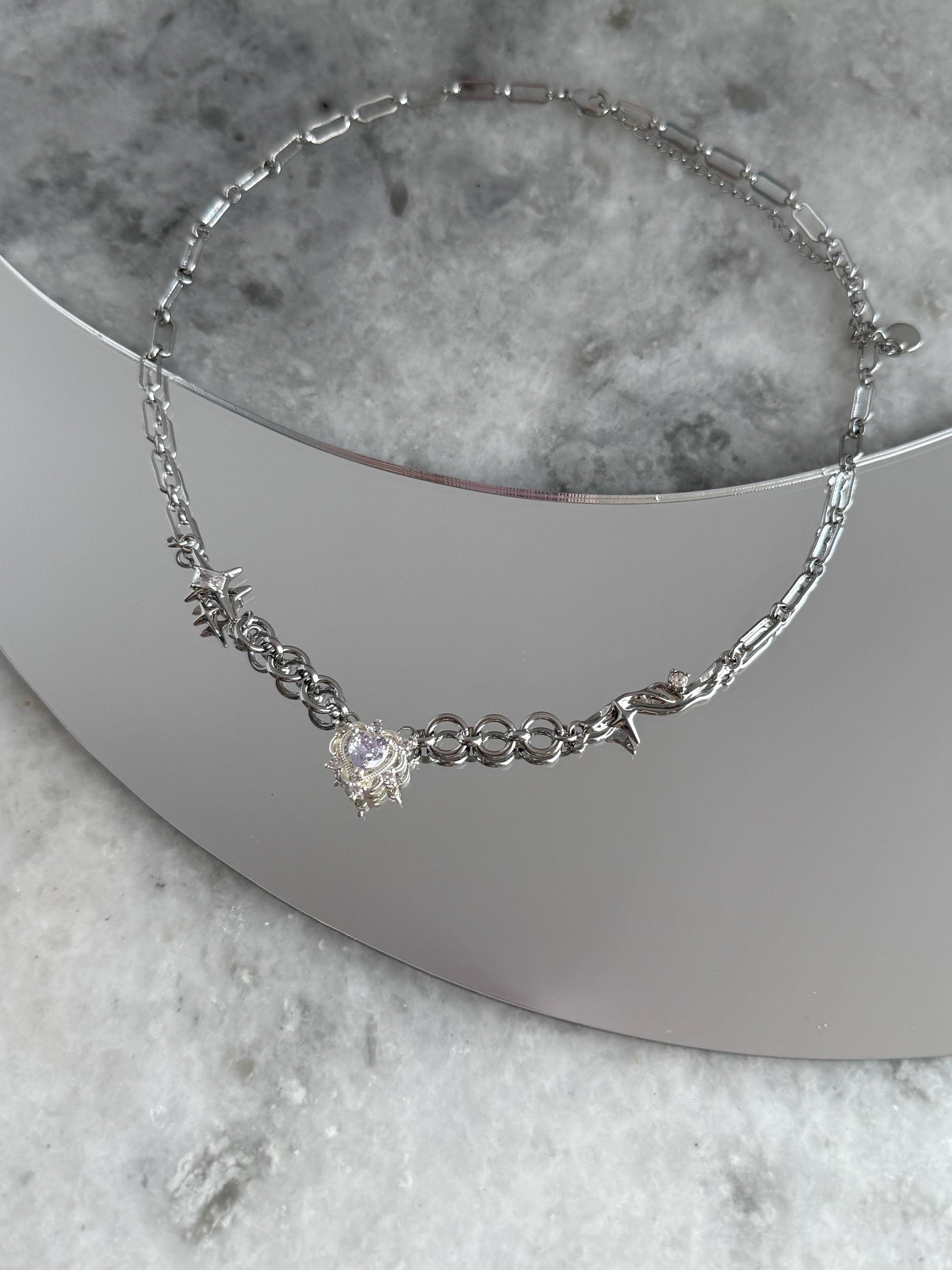 Y2k Grunge Necklace Chubby Star Ice Cube Necklace Chunky Grunge Necklace Alt Jewelry Acubi Nana Anime Indie Aesthetic K Pop PunkJewelry