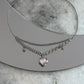Y2k Grunge Necklace Chubby Heart Iredescent Necklace Chunky Grunge Necklace Alt Jewelry Acubi Nana Anime Indie Aesthetic K Pop Punk Jewelry