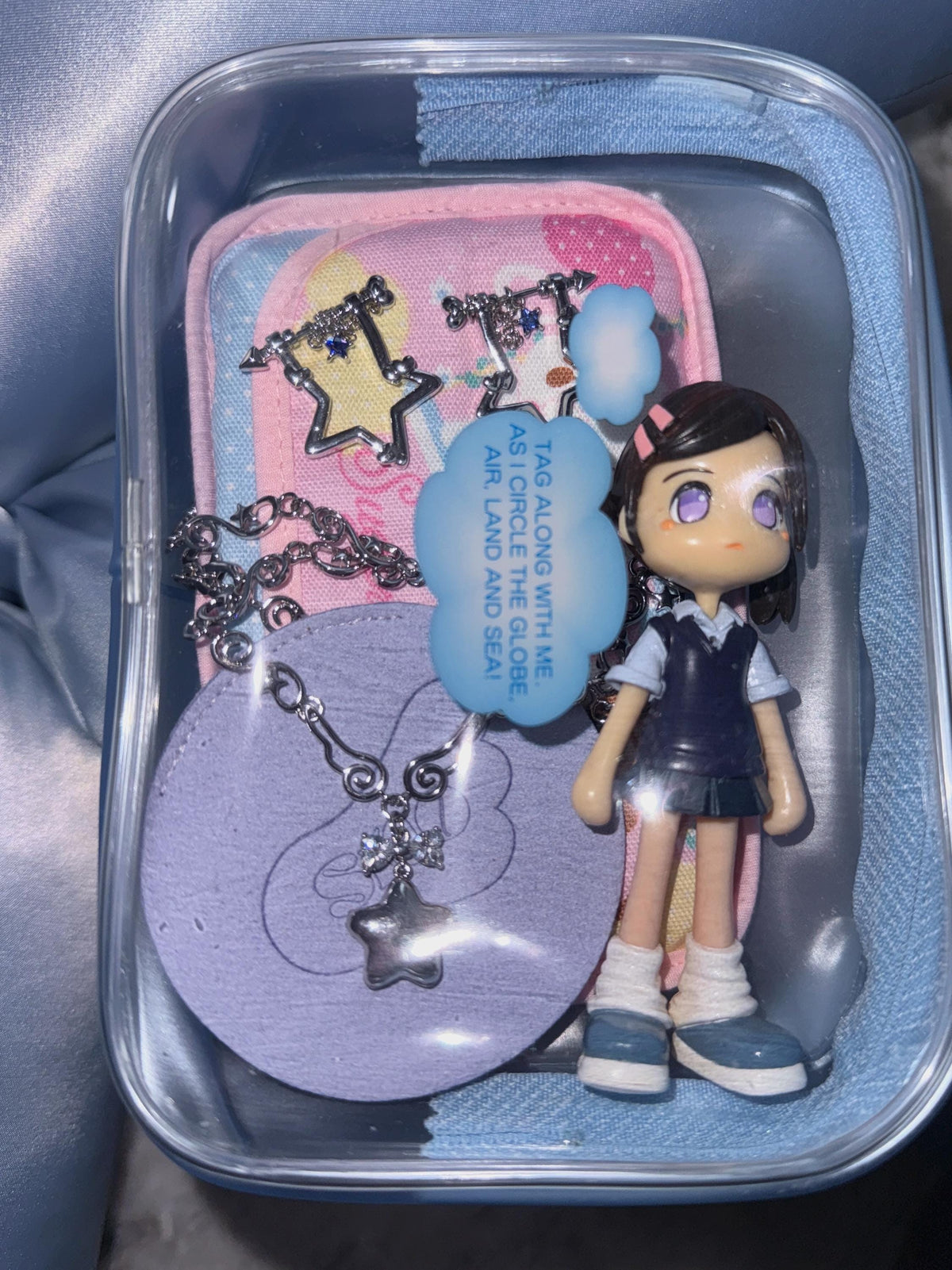 Y2k Star Locket Necklace Dreamcore Shoujo Coquette Bow Necklace Choker Angel Wings Nana Anime Accessories Indie Alternative Jewelry