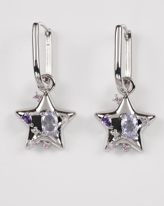 Etoile Hoops in Periwinkle Star